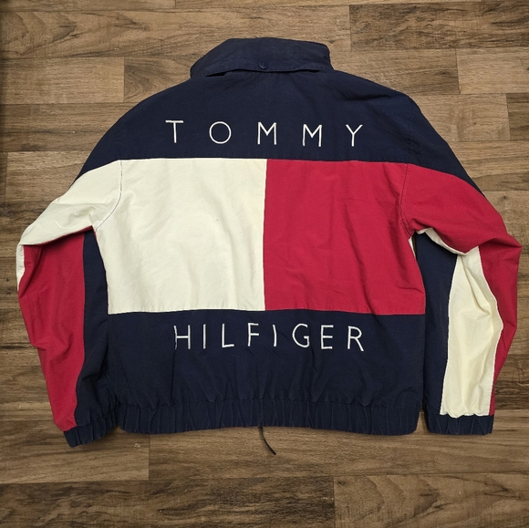 Tommy Hilfiger Other - Vintage Tommy Hilfiger Big Flag Windbreaker Reversible Jacket Sz L